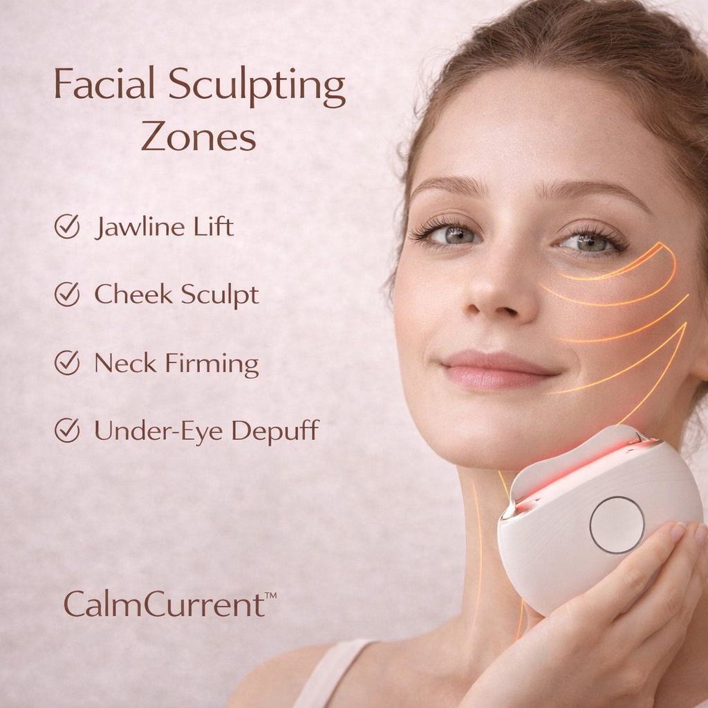 CalmCurrent™ · Mimics Gua Sha