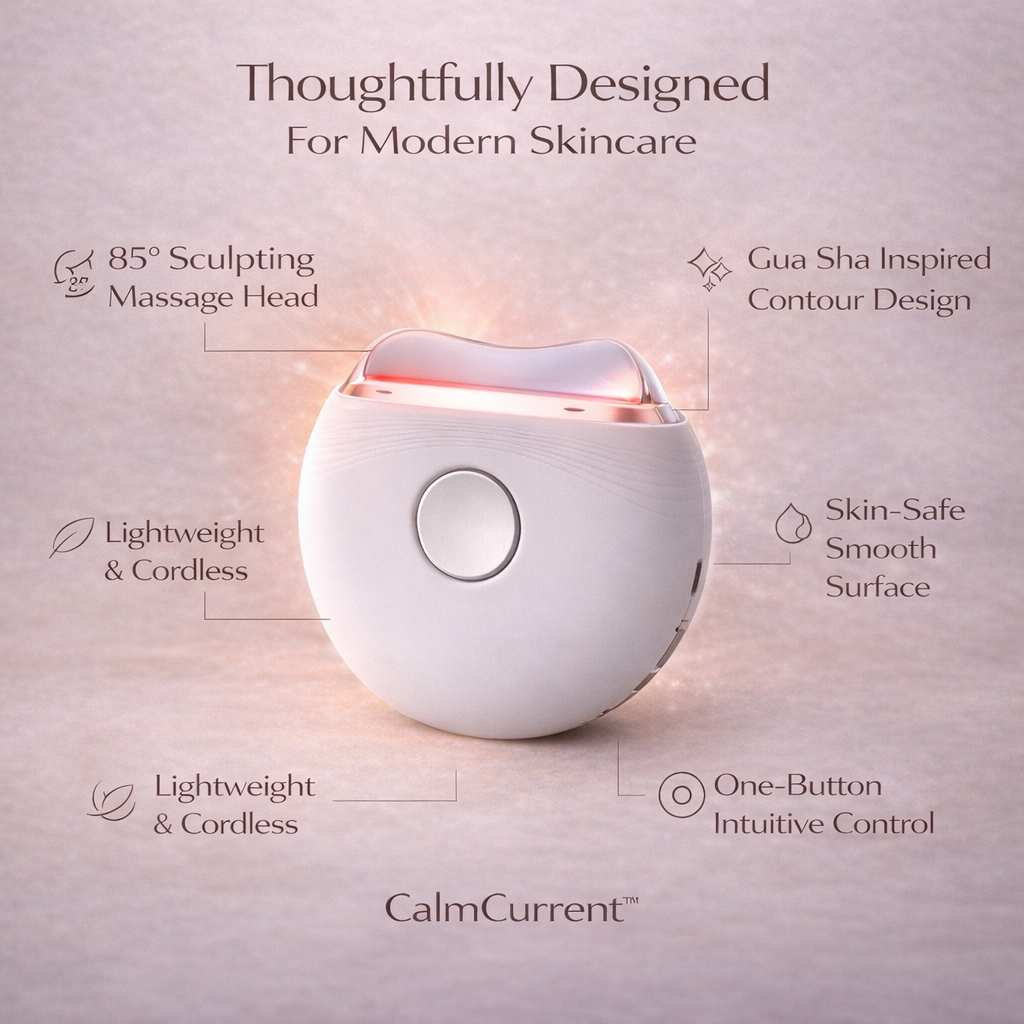 CalmCurrent™ · Mimics Gua Sha