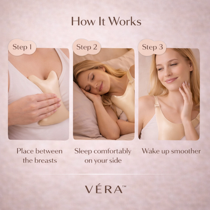 VÉRA™ · Side-sleeping support. Skin-first design.