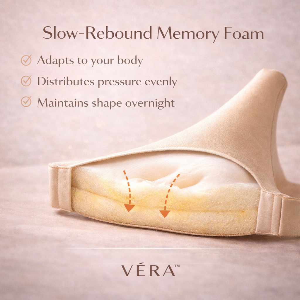 VÉRA™ · Side-sleeping support. Skin-first design.
