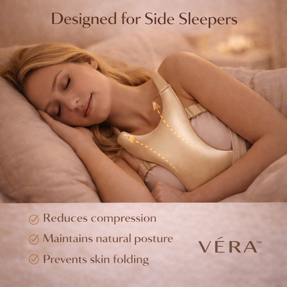 VÉRA™ · Side-sleeping support. Skin-first design.